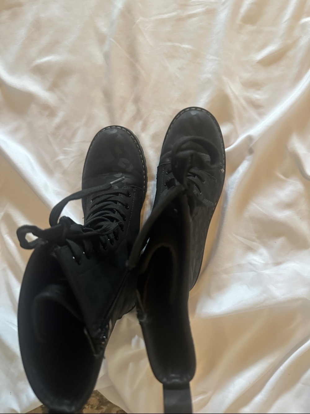 Women's Black Lace-Up Ankle Boots